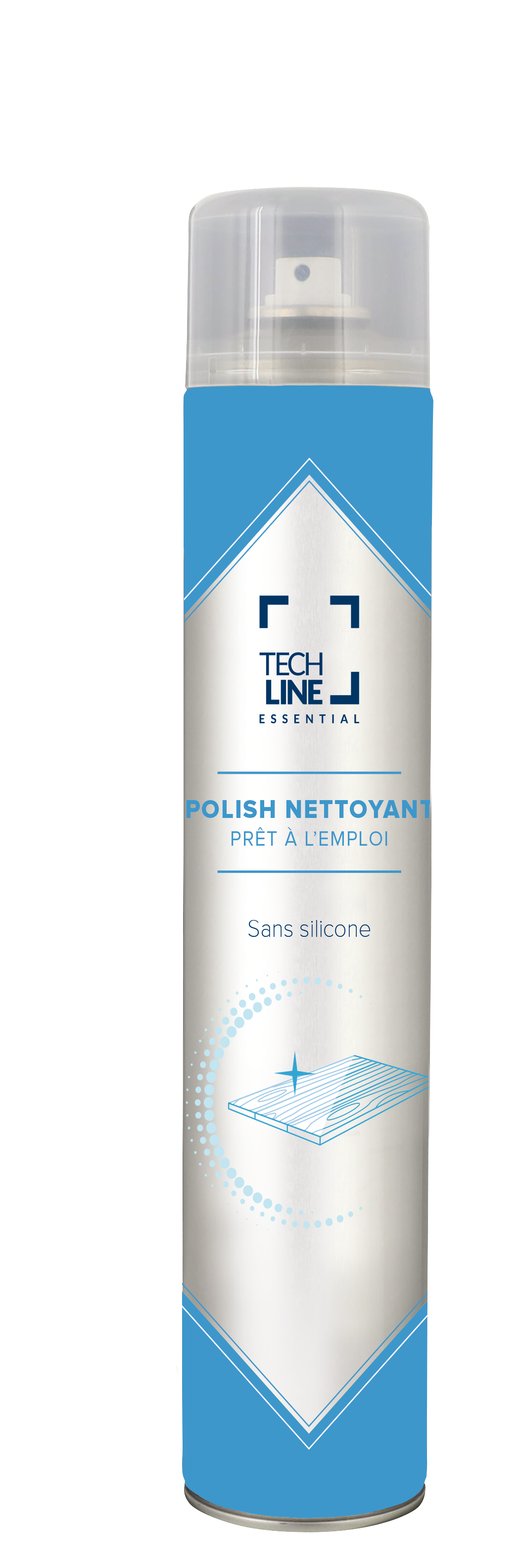 NETTOYANT POLISH BOIS SANS SILICONE TECHLINE 750ML