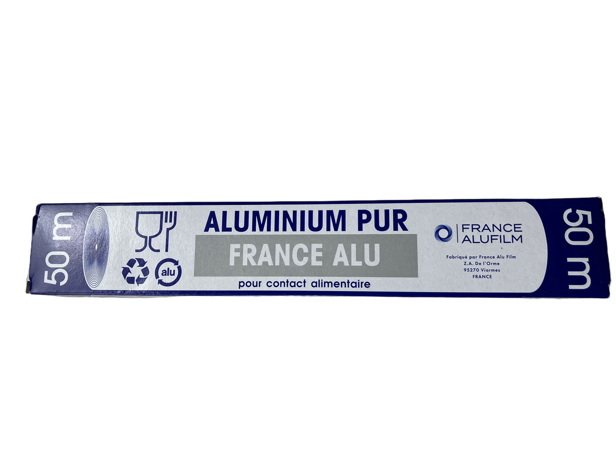 ALUMINIUM ROULEAU EN BOÎTE DISTRIBUTRICE 10µ 32CM X50M