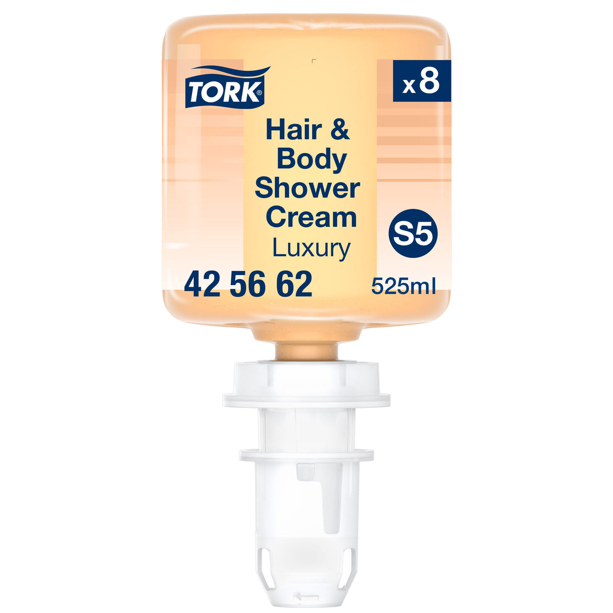 SAVON CRÈME DOUCHE CORPS & CHEVEUX TORK® LUXURY S5 CARTOUCHE 500ML X8