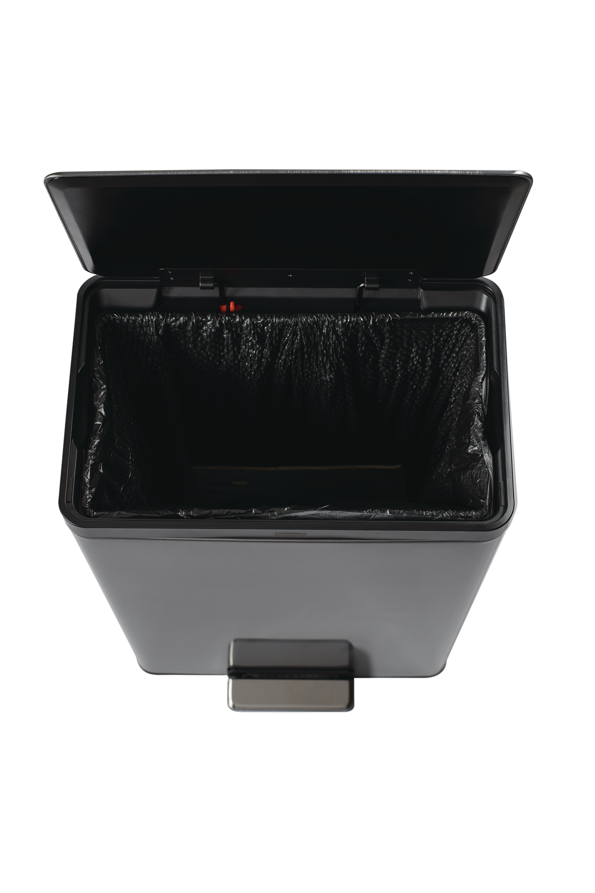 POUBELLE 45L ELITE CHARBON A PEDALE INOX
