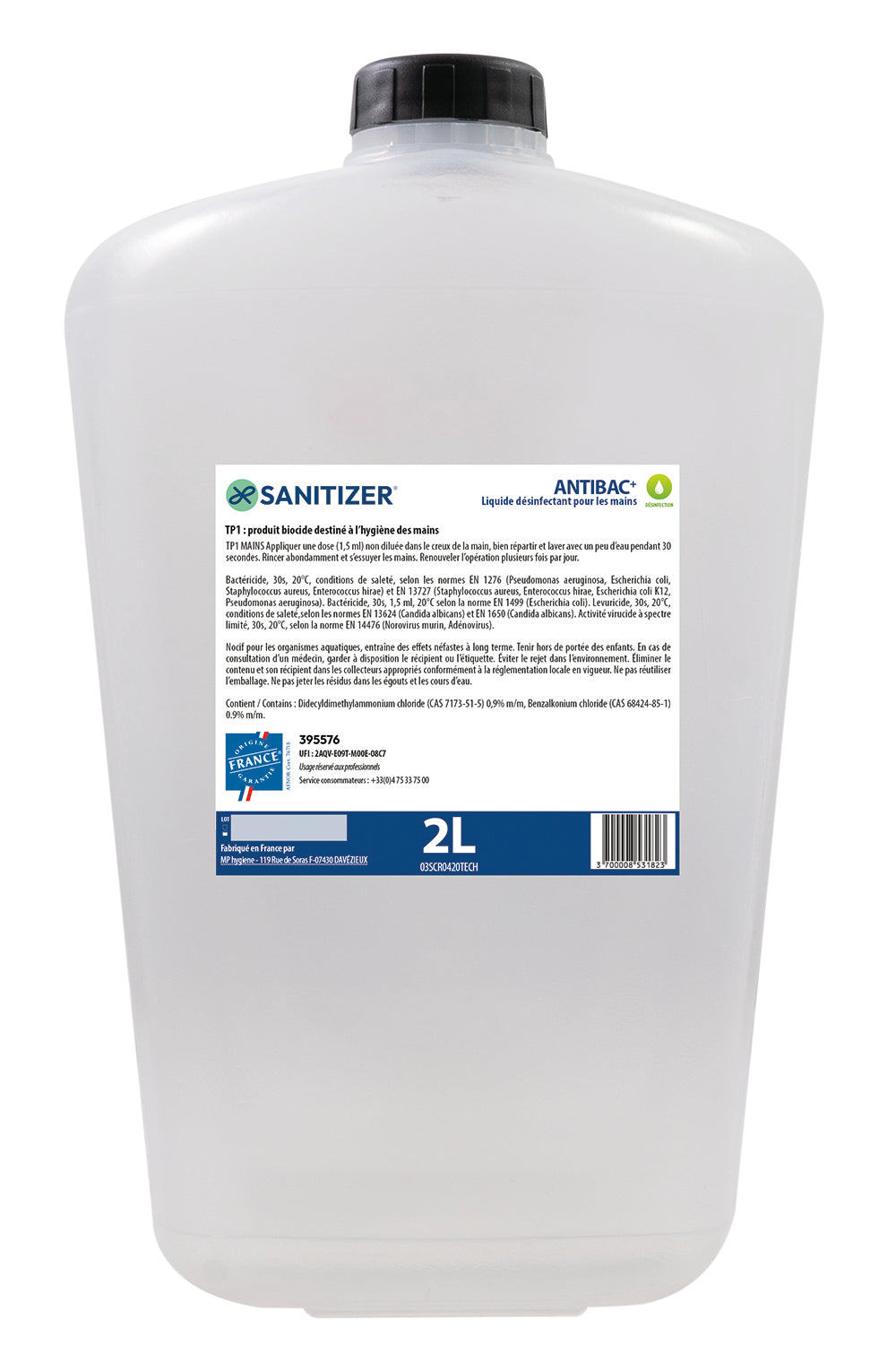 SAVON ANTIMICROBIEN ANTIBAC CARTOUCHE PLG 2L X6