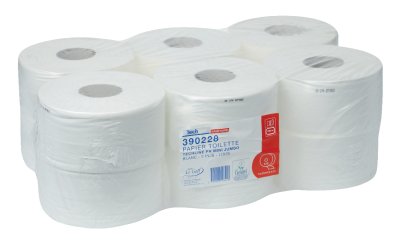 PAPIER TOILETTE JUMBO TECHLINE BLANC 180M 2 PLIS ECOLABEL X12