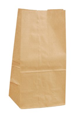 SAC SANS POIGNÉE PAPIER 20+16X40CM MARRON X500