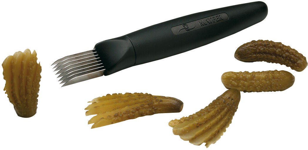 ÉMINCEUR À CORNICHON ET LÉGUMES INOX 8 LAMES