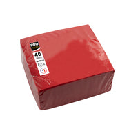 SERVIETTE 38X38 CM OUATE GAUFRÉE 2 PLIS ROUGE X1200