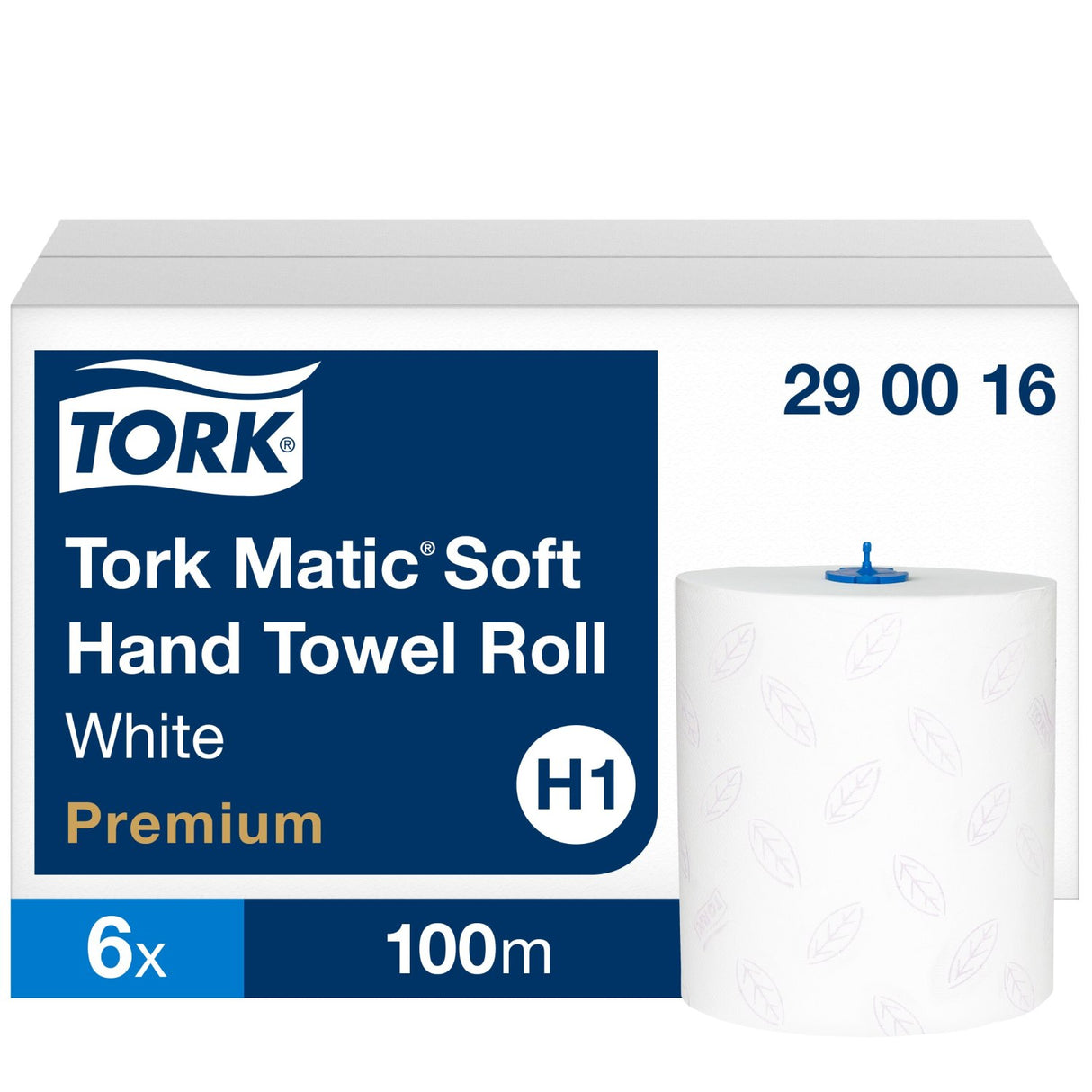 ESSUIE-MAINS ROULEAU TORK MATIC® PREMIUM H1 BLANC 100M 2PLIS X6