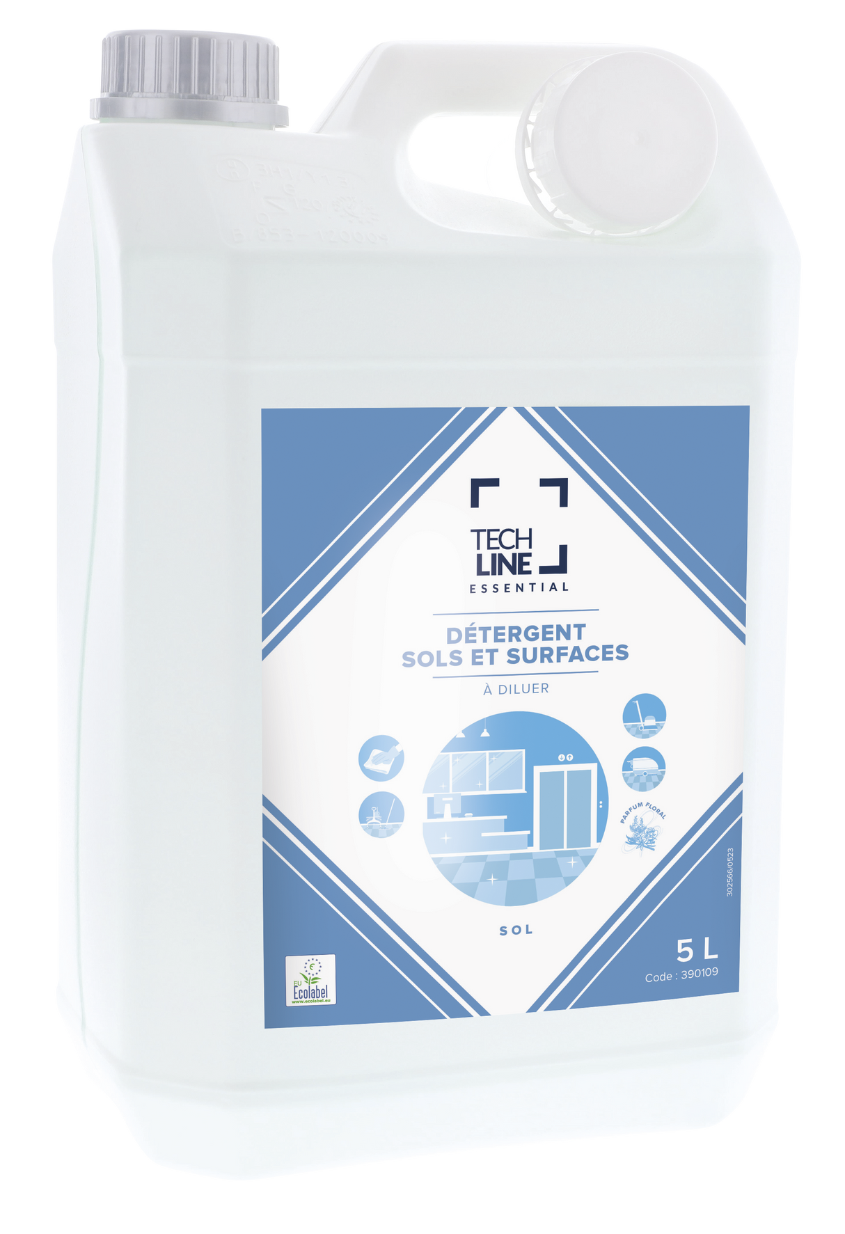 NETTOYANT SOLS ET SURFACES TECHLINE ECOLABEL 5L