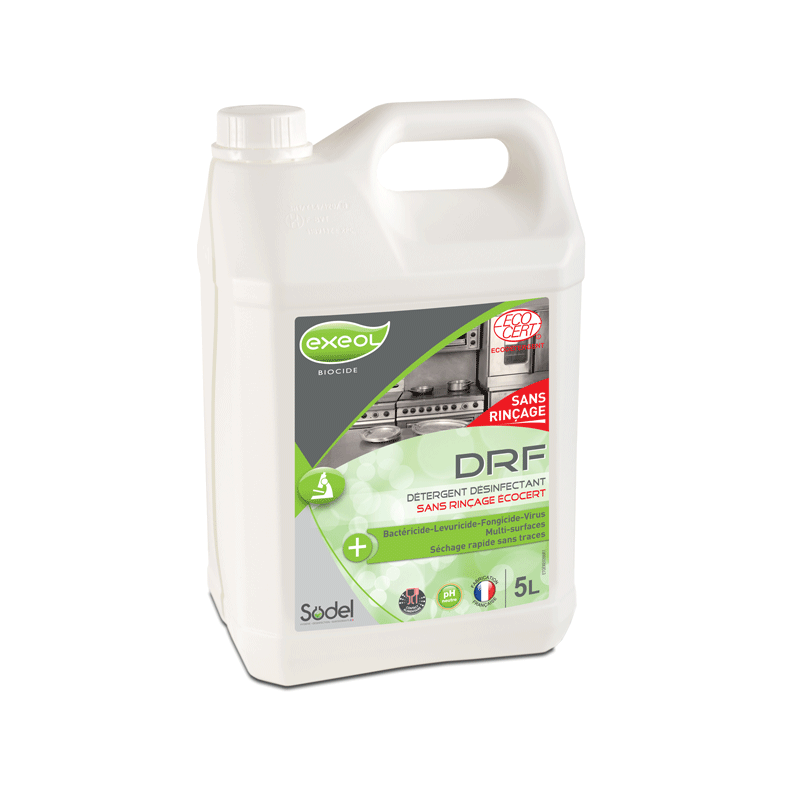 DETERGENT DESINFECTANT SANS RINCAGE EXEOL DRF ECOCERT 5L