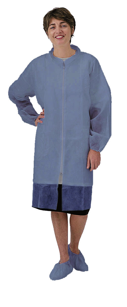 BLOUSE ZIP BLEU CLAIR SANS POCHES PP 25G TAILLE XL X25