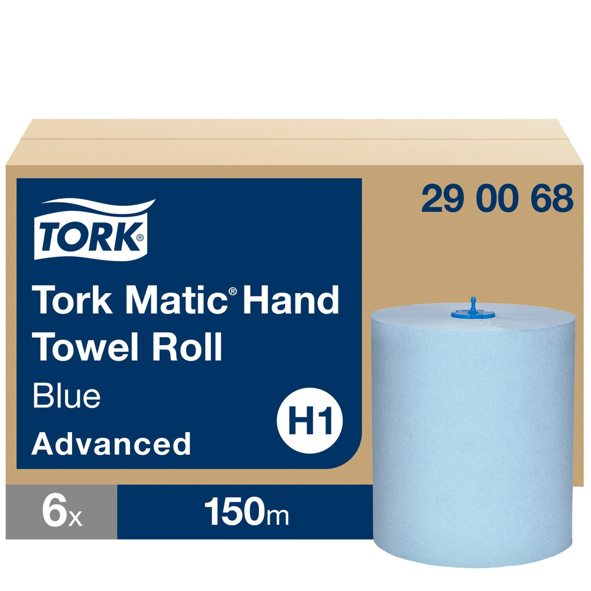 ESSUIE-MAINS ROULEAU TORK MATIC® ADVANCED H1 BLEU 150M 2 PLIS ECOLABEL X6