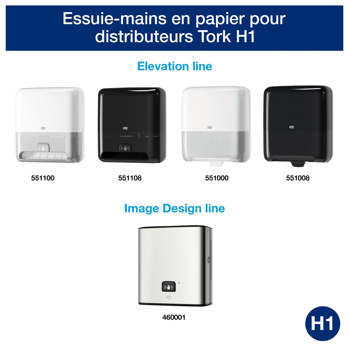 ESSUIE-MAINS ROULEAU TORK MATIC® ADVANCED H1 VERT 150M 2 PLIS ECOLABEL X6