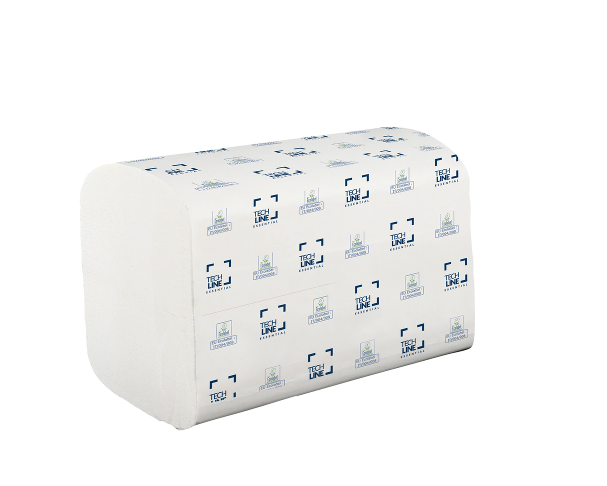 ESSUIE-MAINS PLIÉS EN V TECHLINE BLANC 24X21.5CM 200 FORMATS 2 PLIS ECOLABEL X15