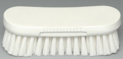 BROSSE A MAIN ALIMENTAIRE 19.5CM FIBRE MI-DURE BLANC