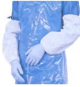 MANCHETTE LONGUE POLYÉTHYLÈNE 15µ 37CM TRANSPARENT X100