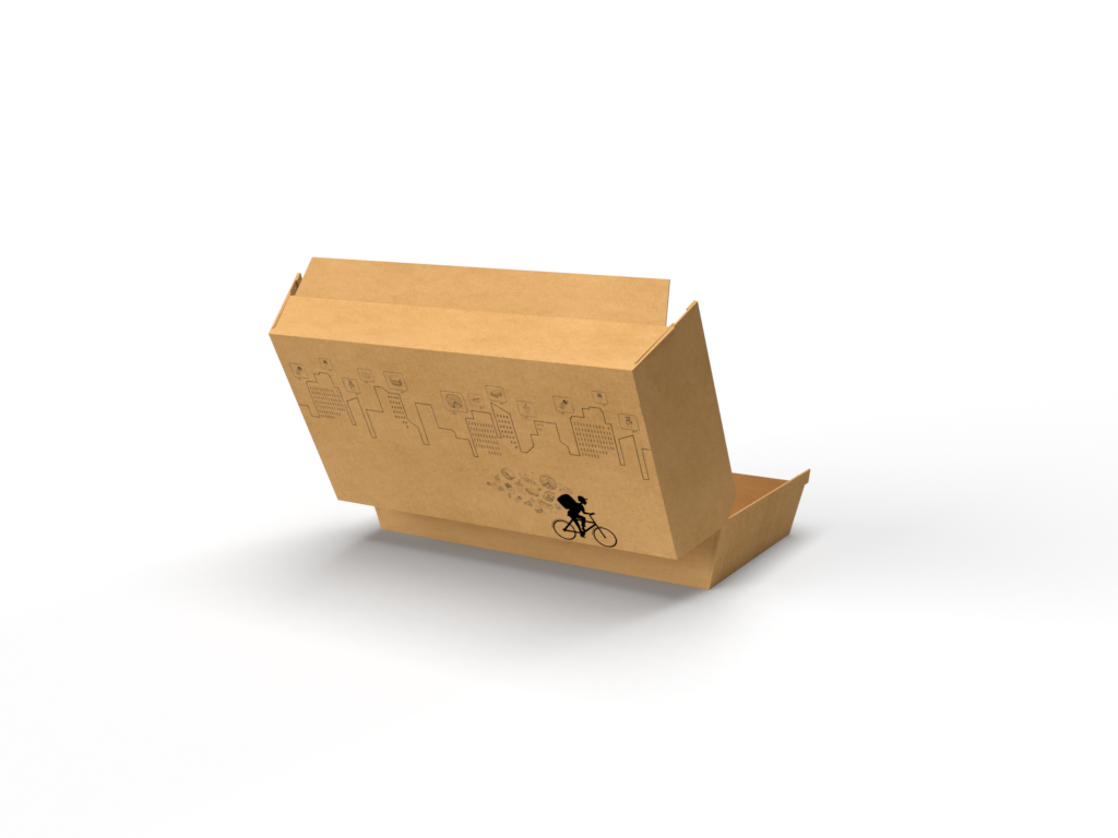BOITE KEBAB CARTON DELIVERY 225X120MM X125