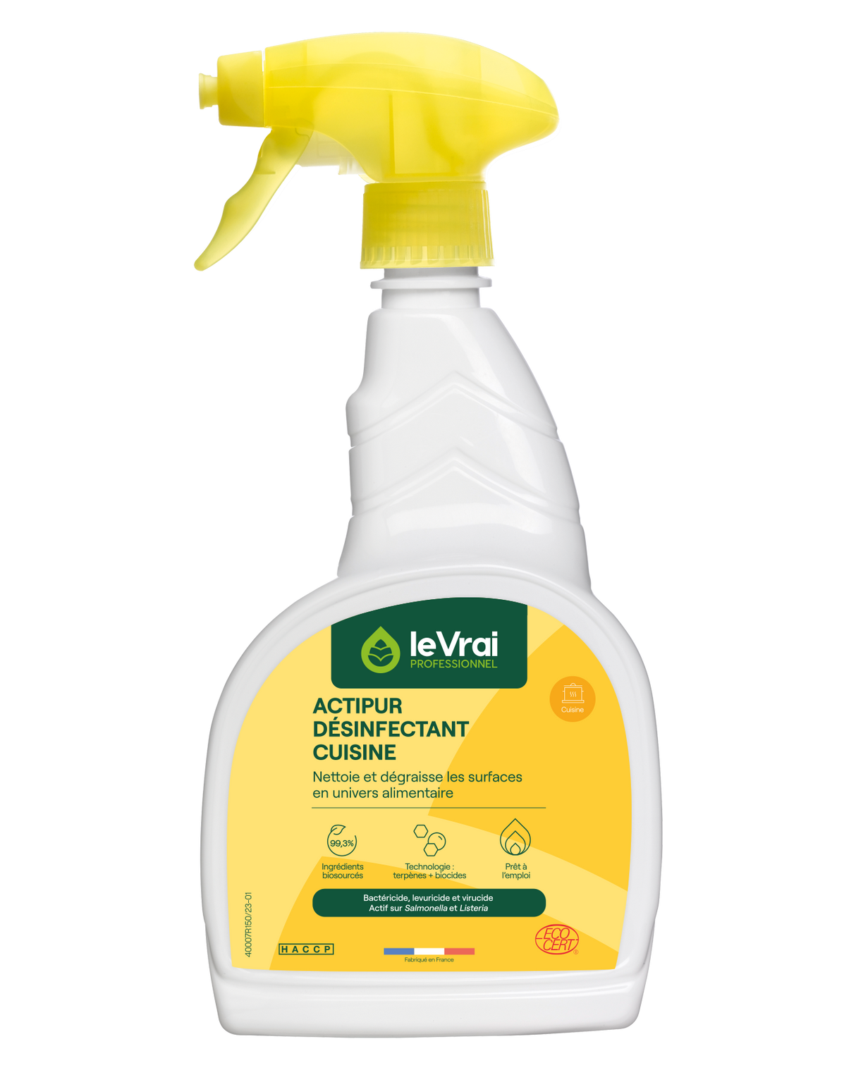 DEGRAISSANT DESINFECTANT ACTIPUR LE VRAI PROFESSIONNEL ECOCERT 750ML