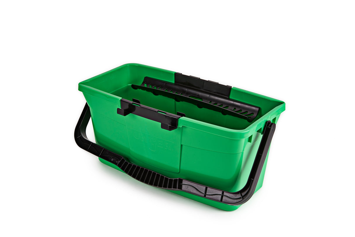 SEAU 12L RECTANGULAIRE VERT AVEC COMPARTIMENT PORTE OUTILS