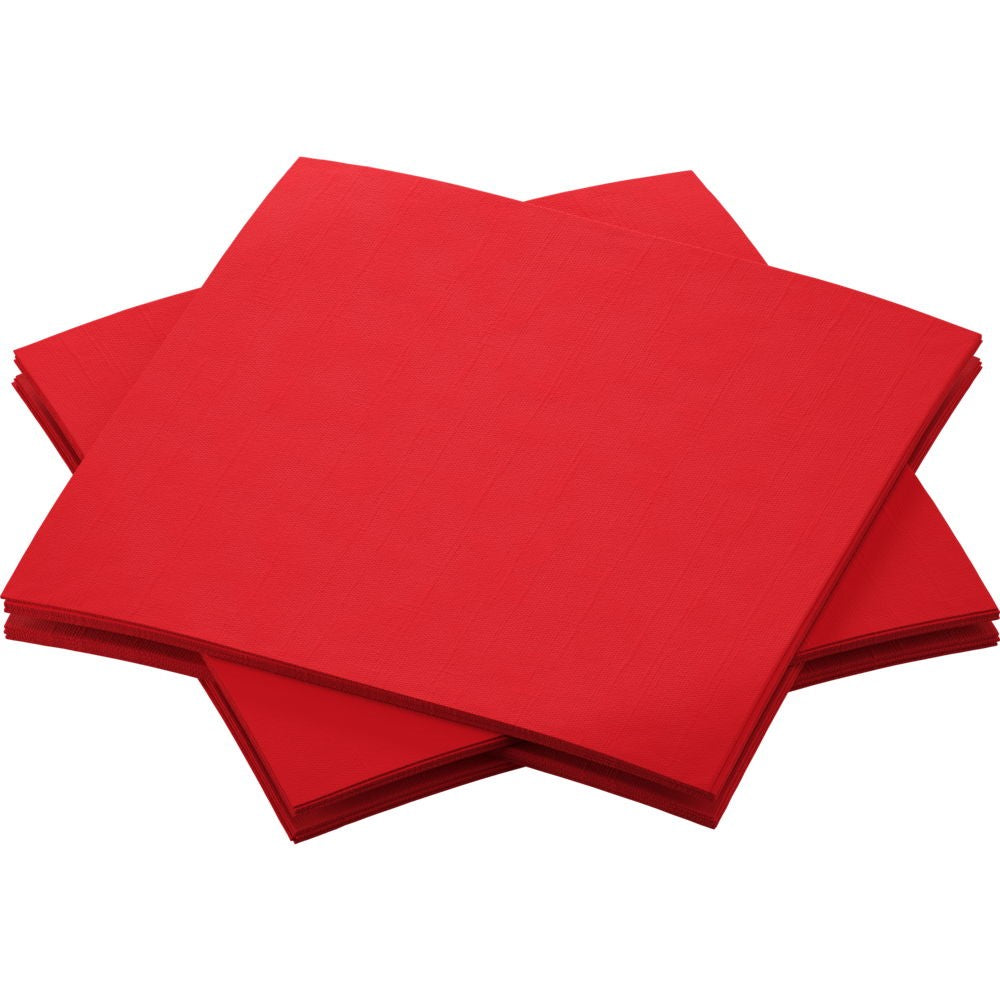 SERVIETTE 40X40CM AIRLAID TECHLINE PLIAGE 4 ROUGE X360