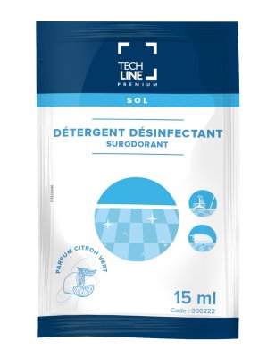 NETTOYANT DESINFECTANT SURODORANT CITRON VERT TECHLINE 250X15ML