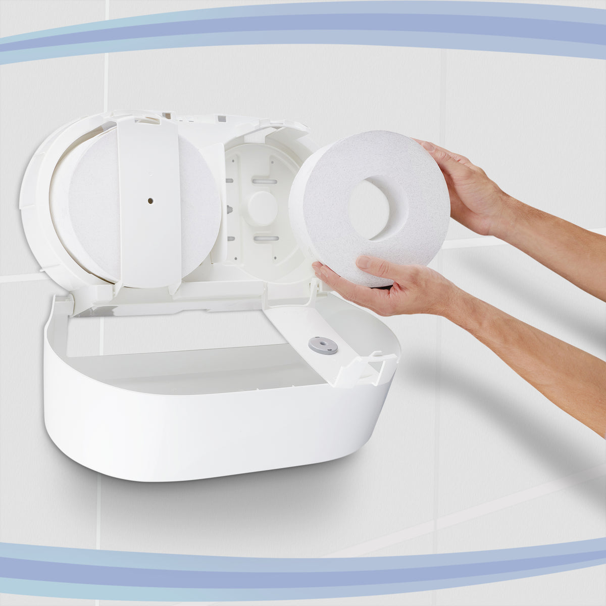 DISTRIBUTEUR DE PAPIER TOILETTE À DÉVIDAGE CENTRAL SCOTT® CONTROL MINI DOUBLE BLANC
