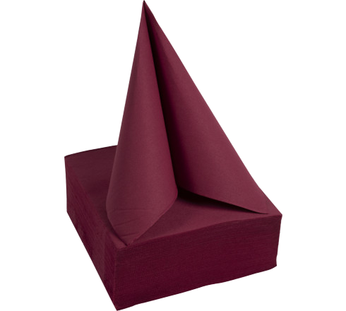 SERVIETTE 38X38 CM OUATE GAUFRÉE 2 PLIS BORDEAUX X1200