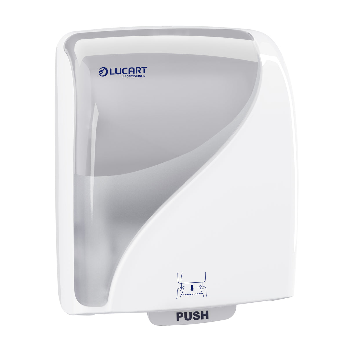 DISTRIBUTEUR D’ESSUIE-MAINS ROULEAUX À DÉCOUPE AUTOMATIQUE IDENTITY BLANC