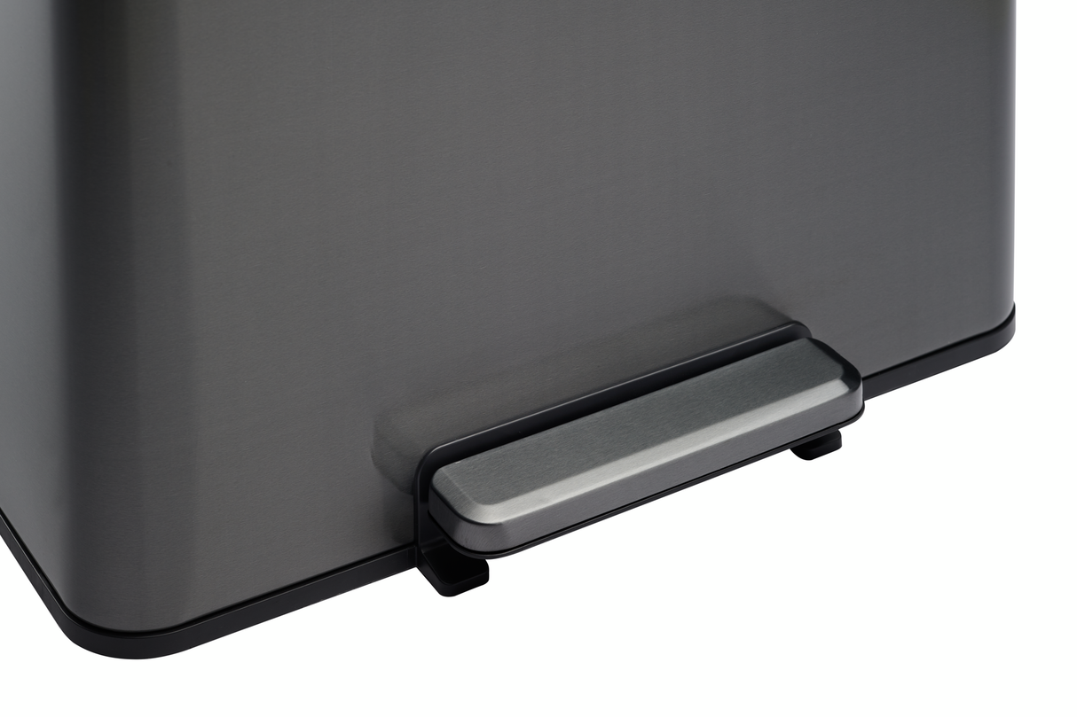 POUBELLE 60L ELITE INOX CHARBON