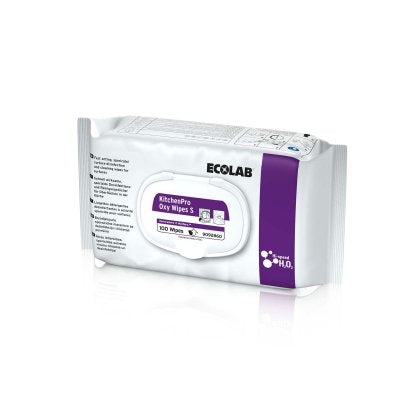 LINGETTES DESINFECTANTES SURFACES ALIMENTAIRES KITCHENPRO OXY WIPES S ECOLAB X100