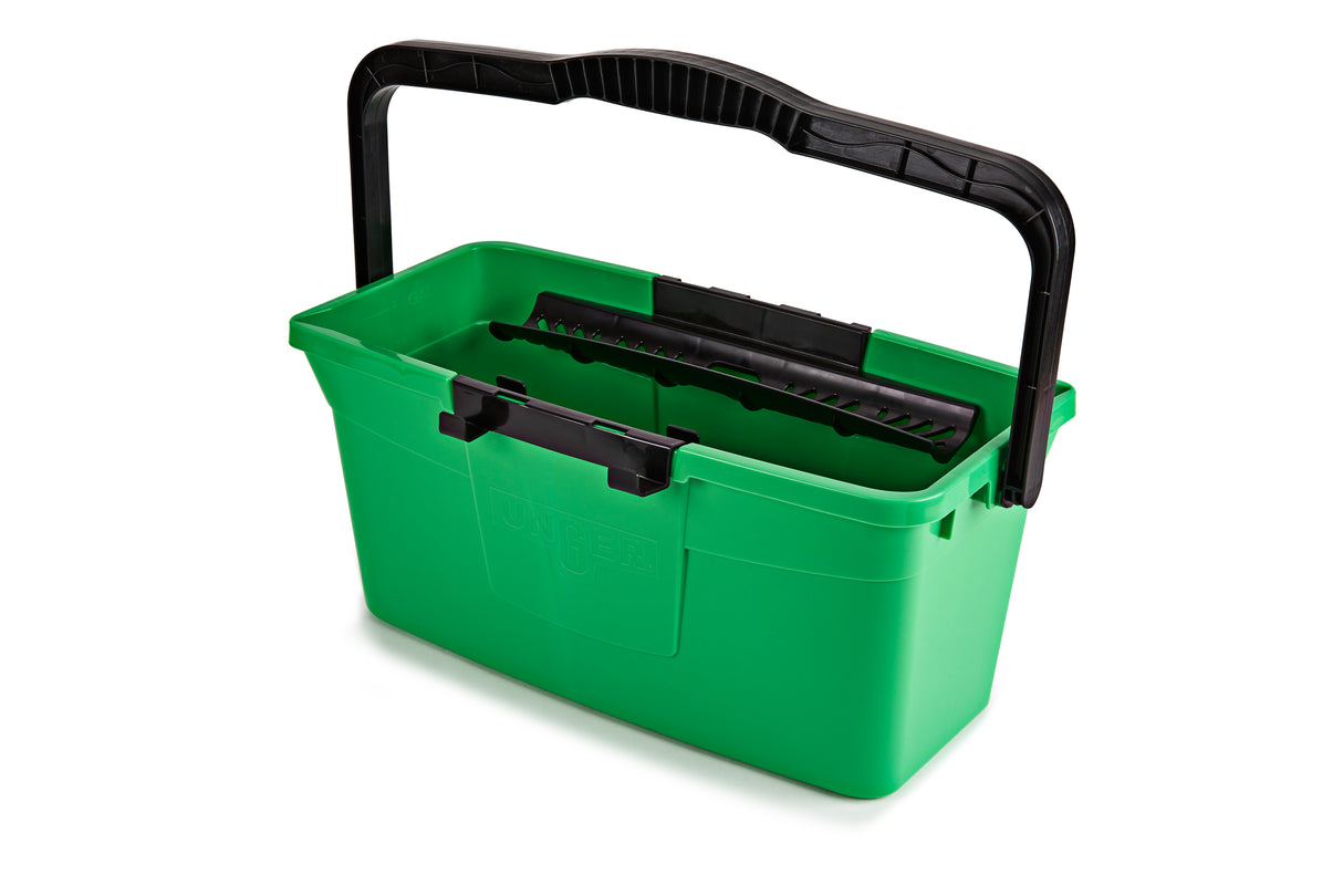 SEAU 12L RECTANGULAIRE VERT AVEC COMPARTIMENT PORTE OUTILS
