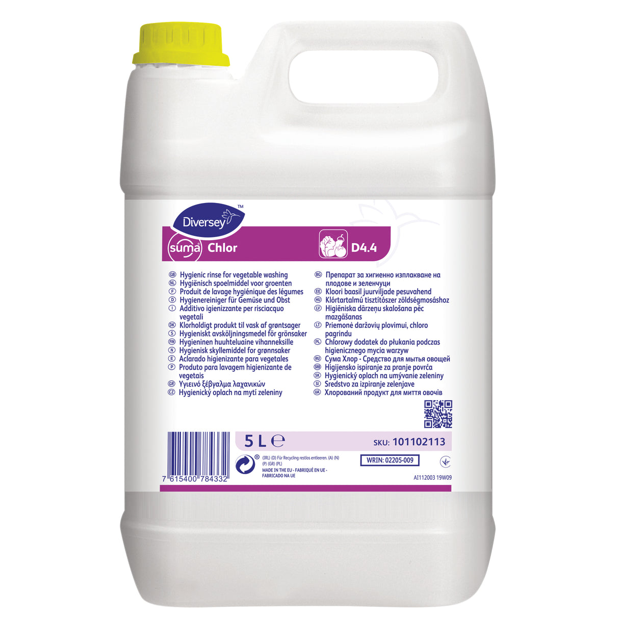 LIQUIDE RINCAGE POUR LAVAGE DES LEGUMES SUMA CHLOR D4.4 5L