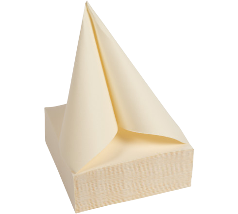 SERVIETTE 38X38 CM OUATE GAUFRÉE 2 PLIS IVOIRE X1200