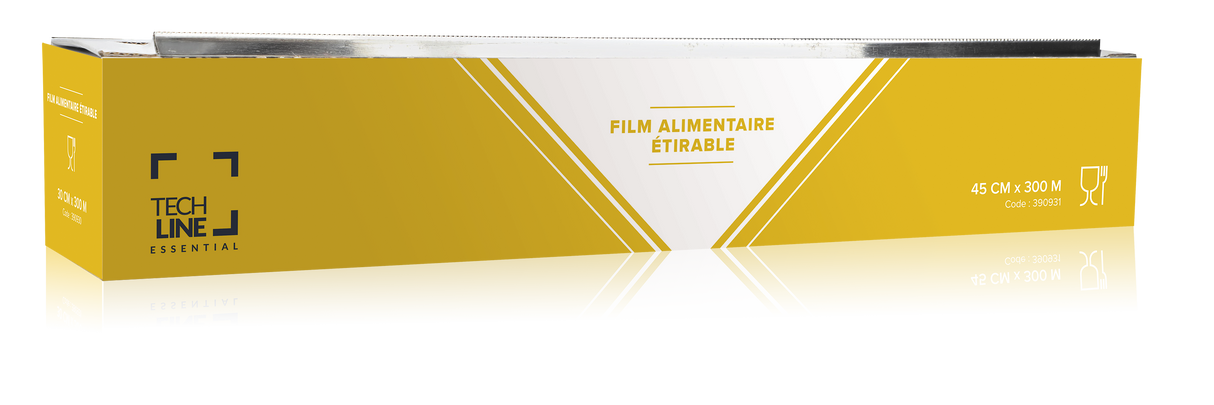 FILM ALIMENTAIRE TECHLINE EN BOÎTE DISTRIBUTRICE 45CM X300M