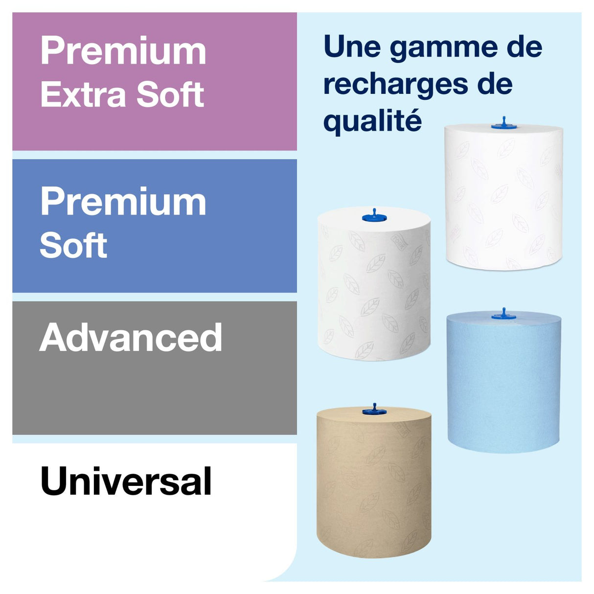 DISTRIBUTEUR D'ESSUIE-MAINS ROULEAUX À DÉTECTION OPTIQUE TORK MATIC® H1 GRIS