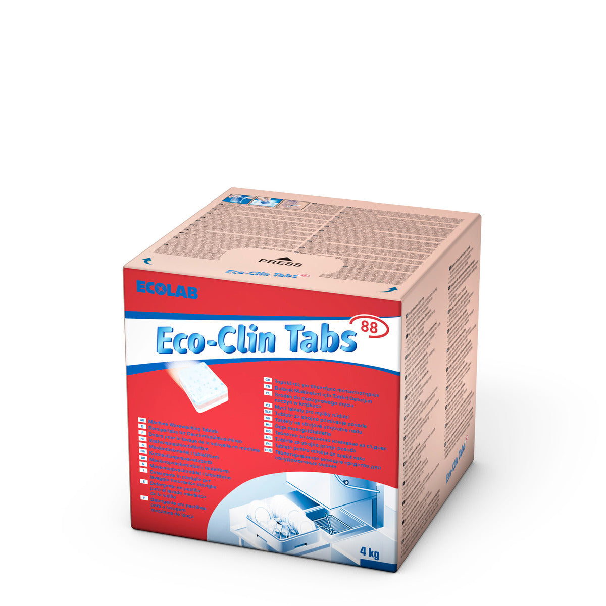 DETERGENT TABLETTES VAISSELLE ECOCLIN TABS 88 ECOLAB X200