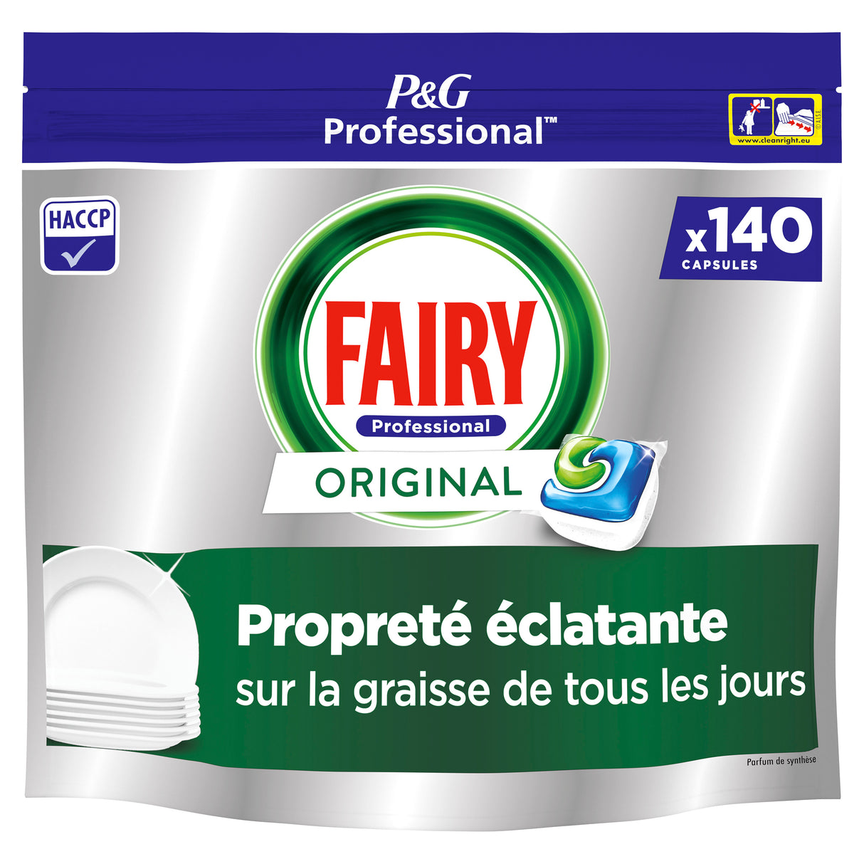 DETERGENT DOSETTE LAVE VAISSELLE 3 EN 1 FAIRY PROFESSIONAL X140