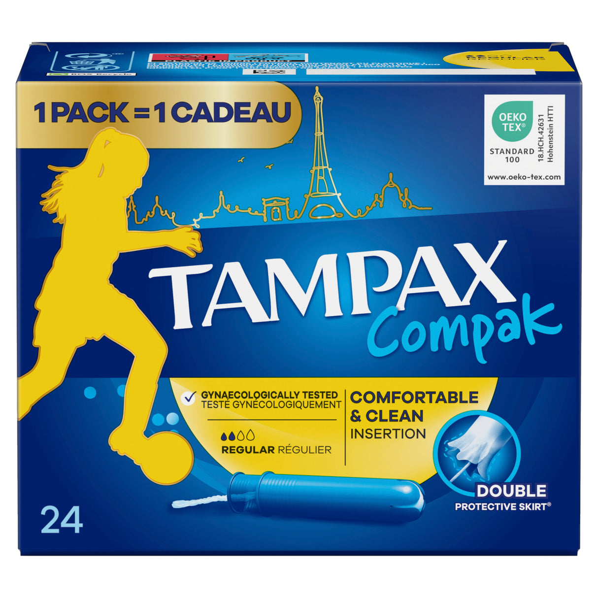 TAMPON TAMPAX COMPAK REGULIER BOITE X24