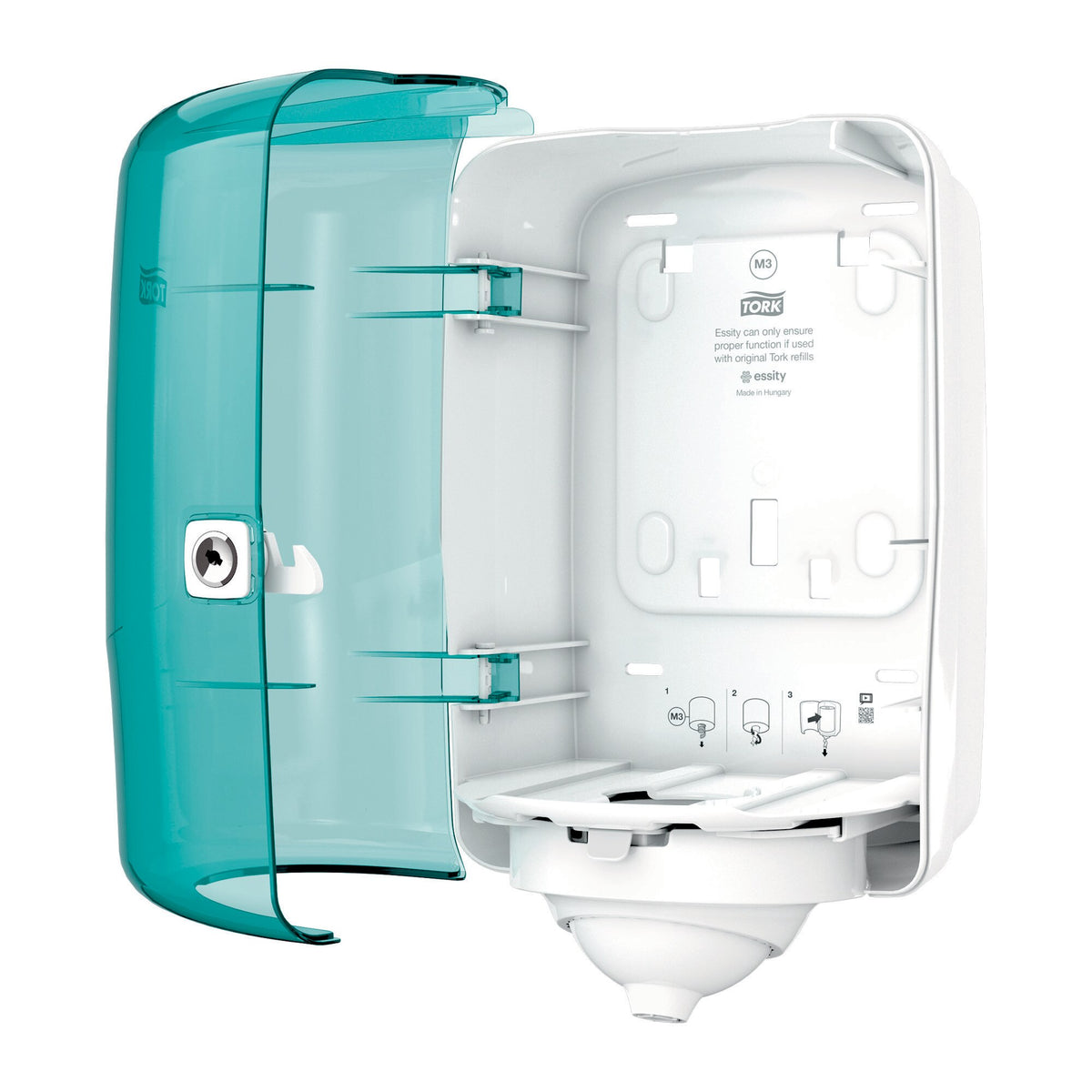 DISTRIBUTEUR DE BOBINE A DEVIDAGE CENTRAL TORK REFLEX MINI M3 TURQUOISE