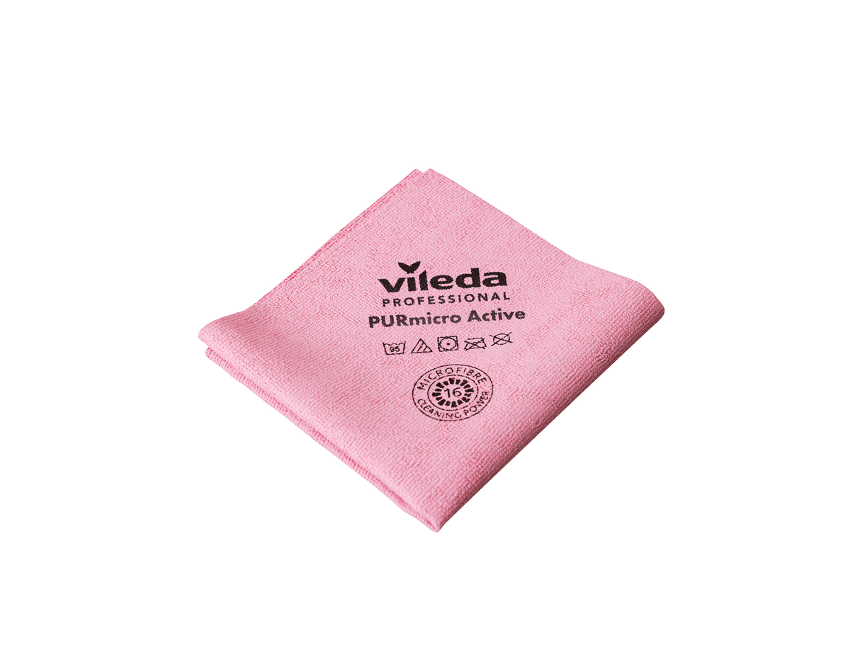 LAVETTE TISSEE PURMICRO 38X35CM ROUGE VILEDA X5
