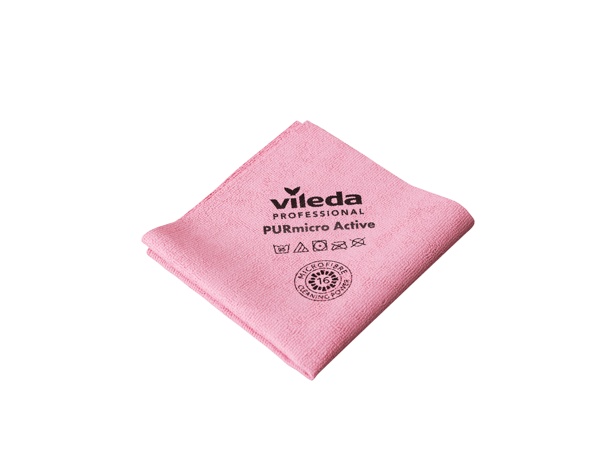 LAVETTE TISSEE PURMICRO 38X35CM ROUGE VILEDA X5