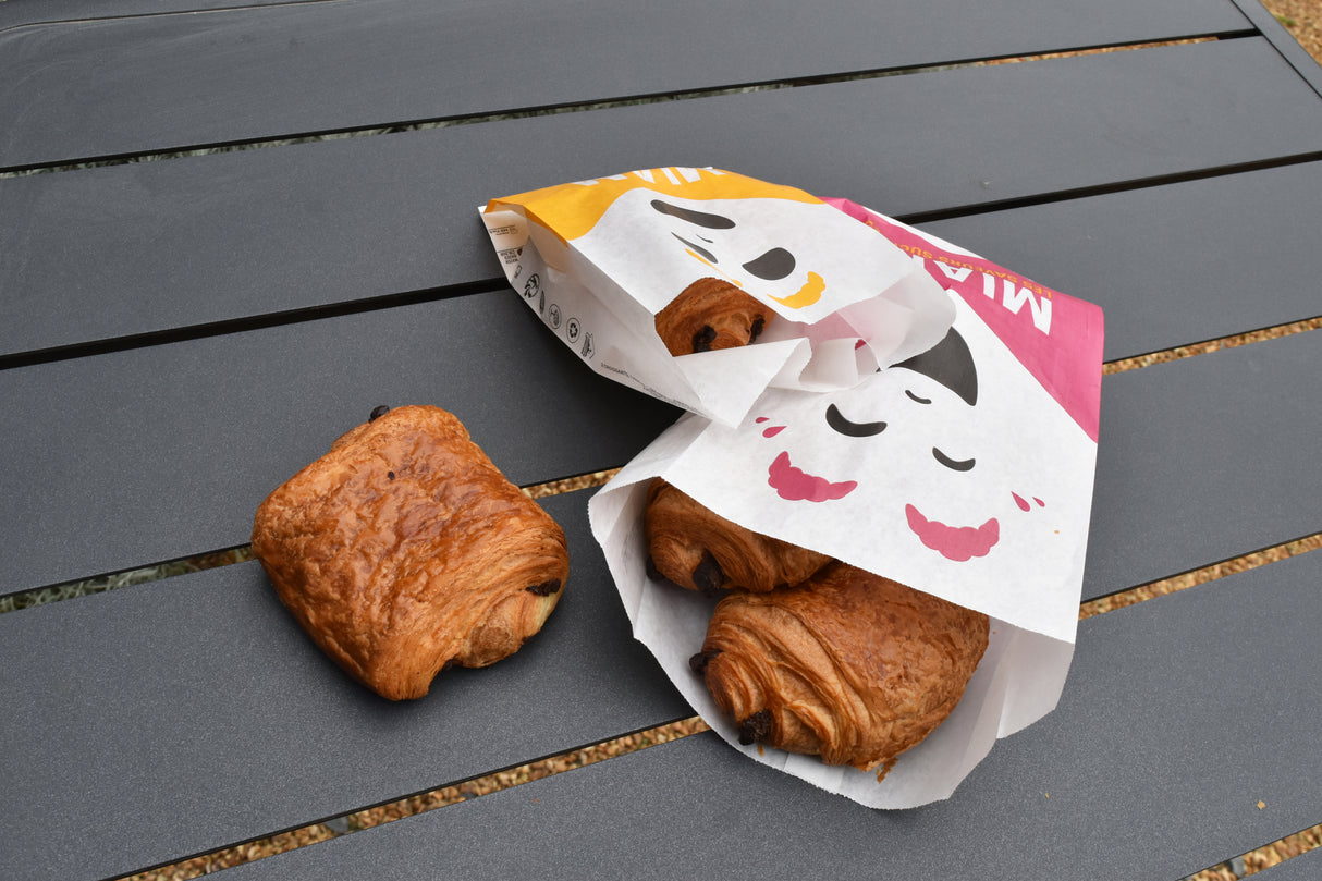 SAC VIENNOISERIE PAPIER 120/25+25X210MM BLANC X1000