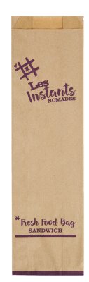 SAC SANDWICH PAPIER IMPRIMÉ 100X360MM MARRON X1000