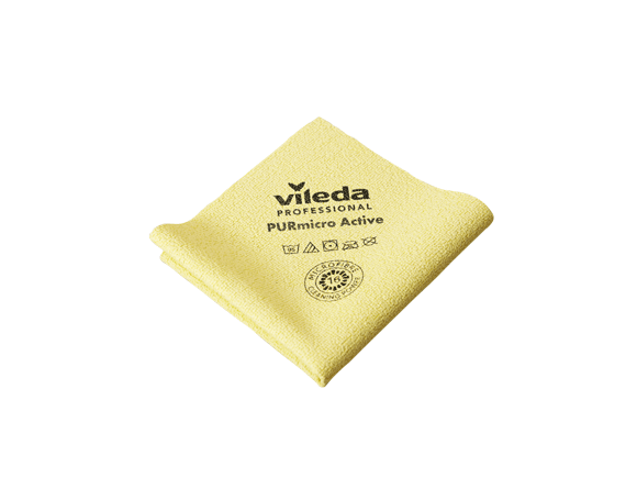 LAVETTE TISSEE PURMICRO 38X35CM JAUNE VILEDA X5
