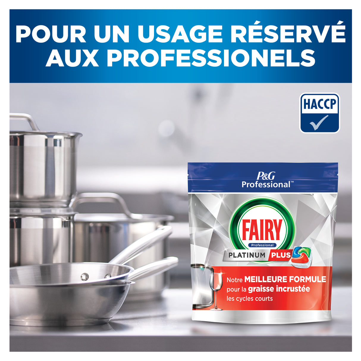 TABLETTES LAVE-VAISSELLE GRAISSES CUITES FAIRY PLATINUM PROFESSIONAL X59.