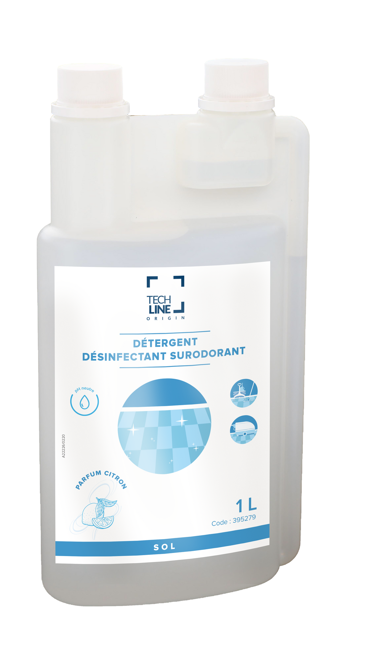 NETTOYANT DESINFECTANT SURODORANT CITRON TECHLINE 1L DOSEUR