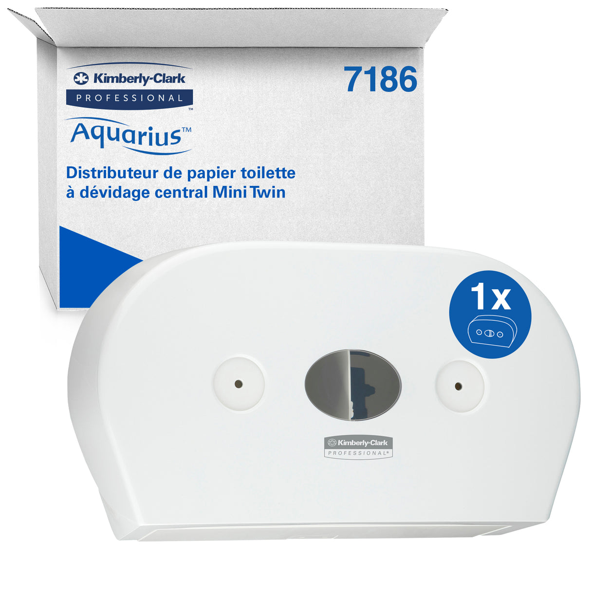 DISTRIBUTEUR DE PAPIER TOILETTE À DÉVIDAGE CENTRAL SCOTT® CONTROL™ MINI DOUBLE BLANC