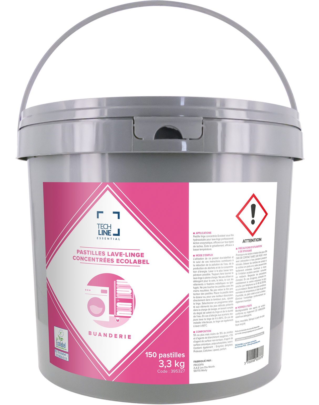 LESSIVE TABLETTES CONCENTREE TECHLINE ECOLABEL X150