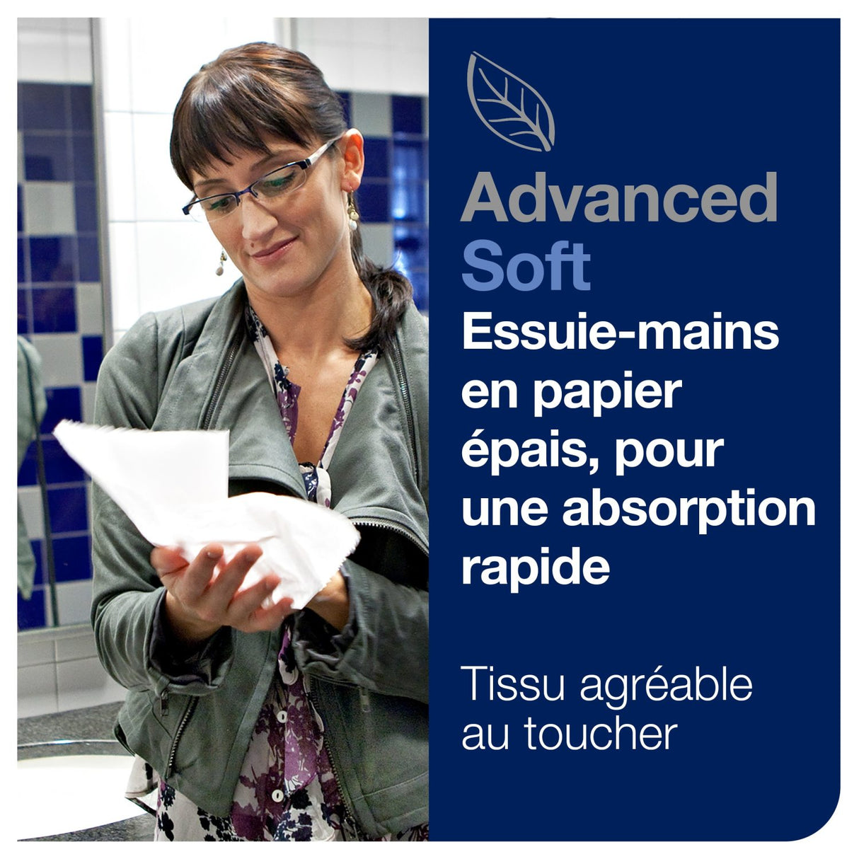 ESSUIE-MAINS ROULEAU TORK MATIC® ADVANCED H1 BLANC 150M 2 PLIS ECOLABEL X6