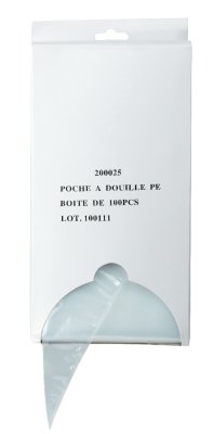 POCHE PATISSIÈRE POLYETHYLÈNE TRANSPARENTE 70µ 26X52CM X100