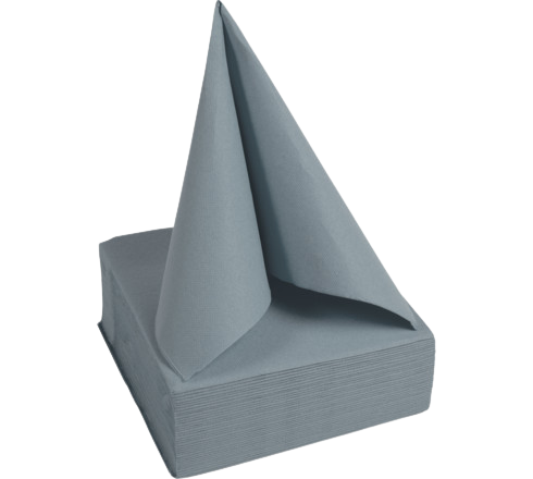 SERVIETTE 38X38 CM OUATE GAUFRÉE 2 PLIS GRIS X1200