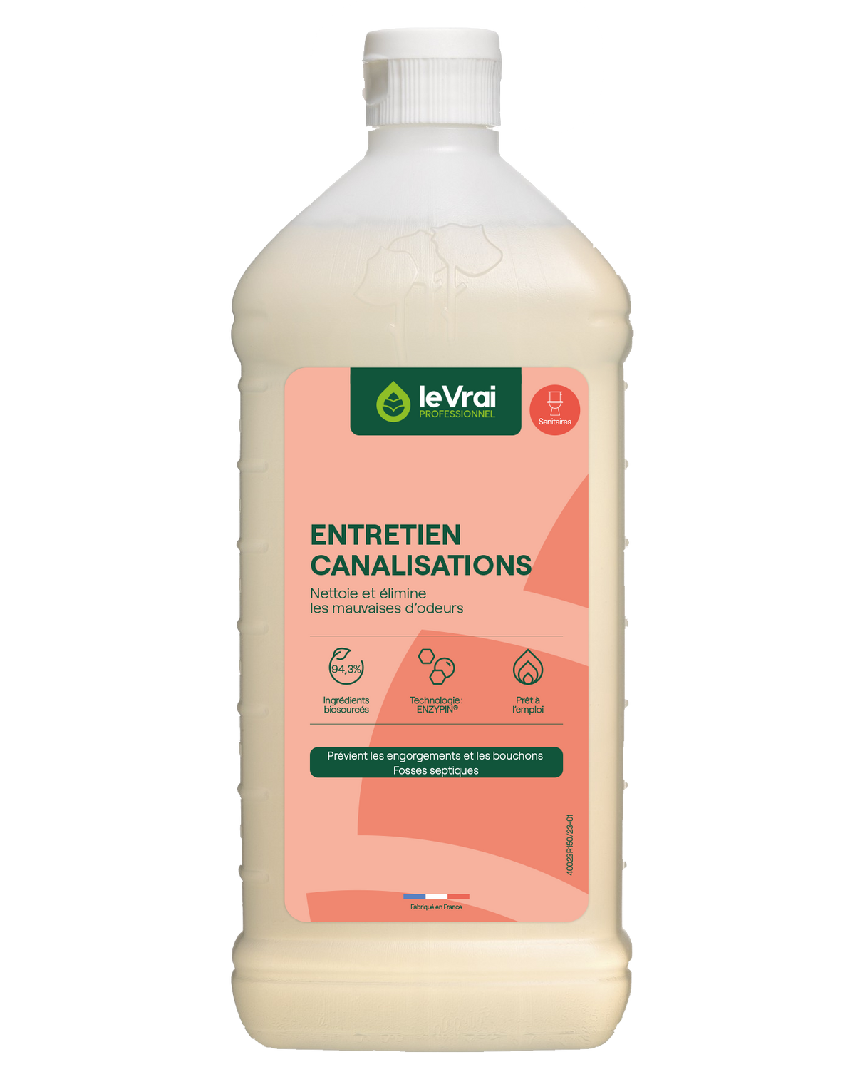 ENTRETIEN CANALISATIONS ET FOSSE SEPTIQUE LE VRAI PROFESSIONNEL 1L